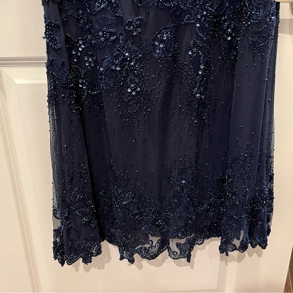 Mother of the Bride blue sequin gown. Only worn twice in the last 24 years. - Picture 4 of 15
